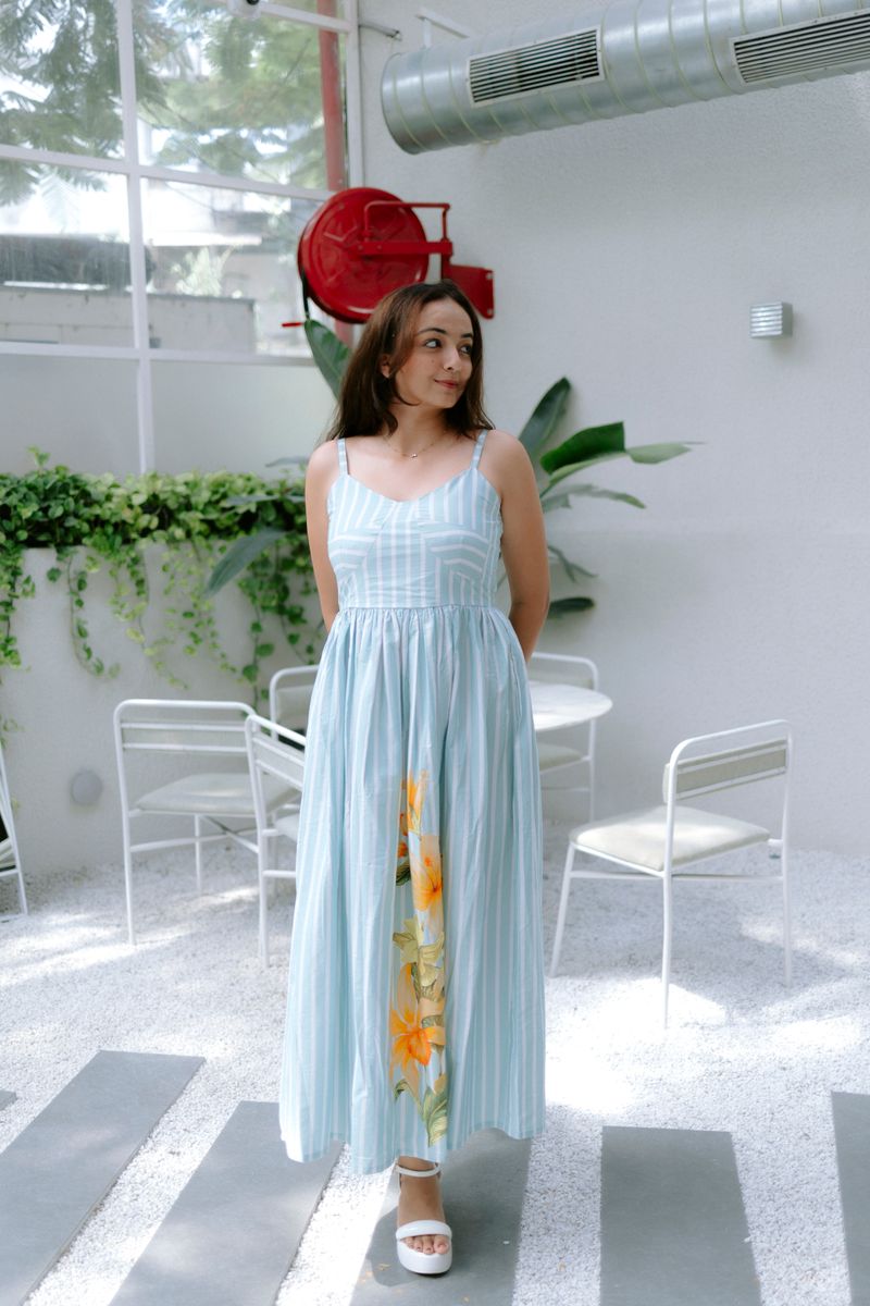 Breezy Striped Summer Maxi Dress
