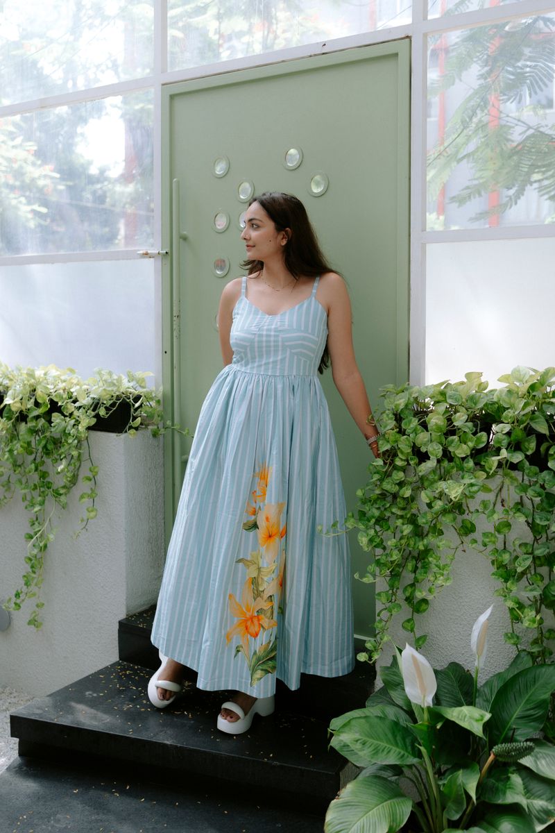 Breezy Striped Summer Maxi Dress