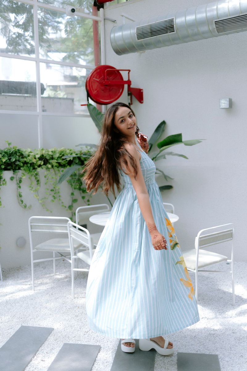 Breezy Striped Summer Maxi Dress