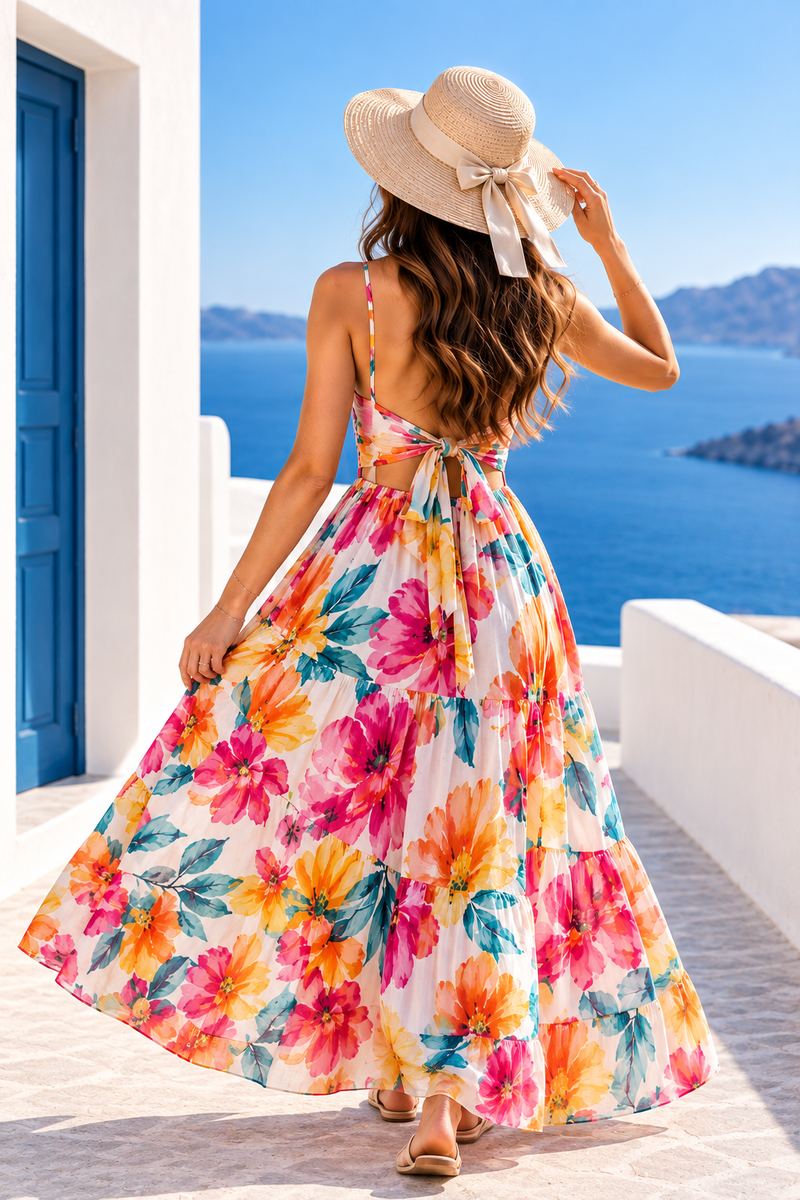 Vibrant Floral Maxi Dress