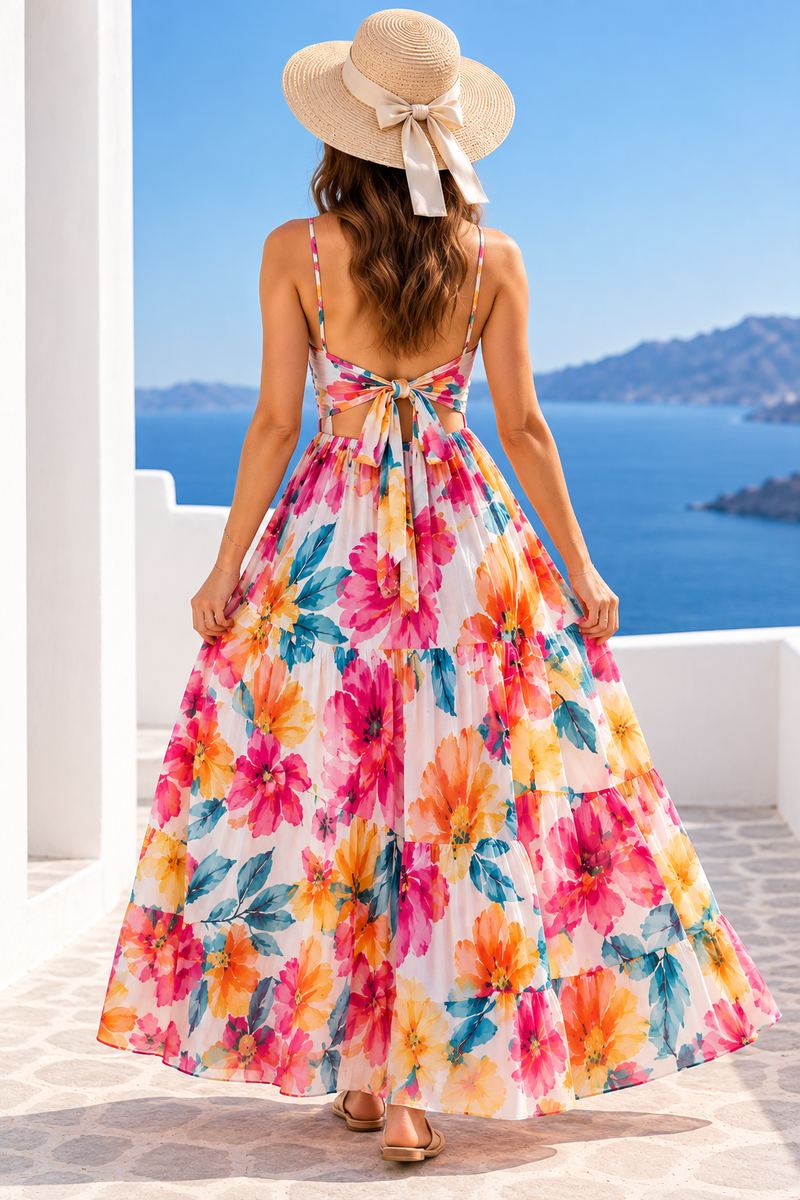 Vibrant Floral Maxi Dress