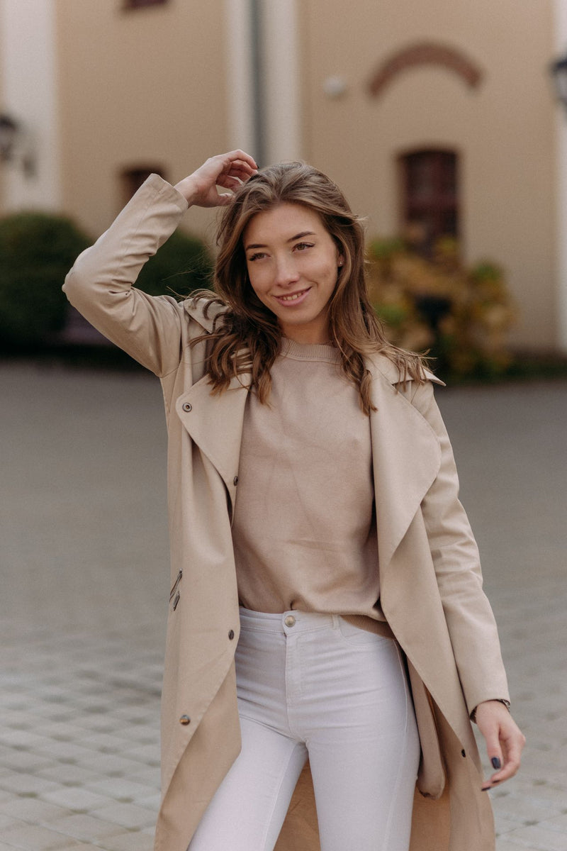Quilted Beige Coat