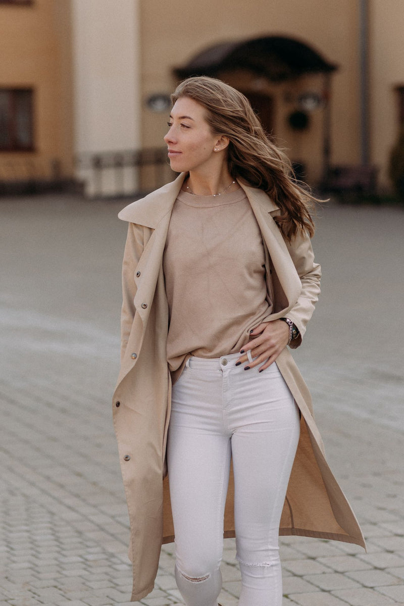 Quilted Beige Coat
