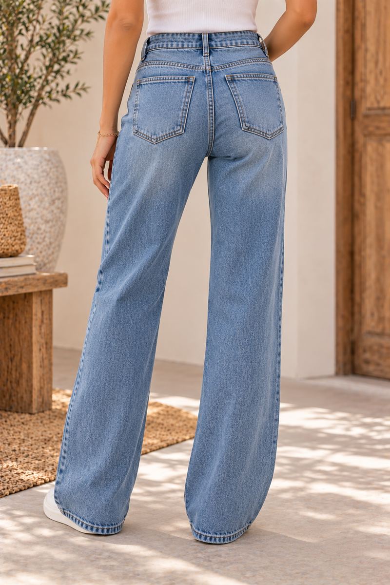 Vintage Washed Denim Jeans